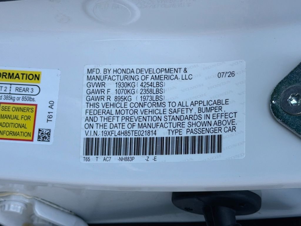 New 2026 Platinum White Pearl Honda FWD Sport Hybrid image 19