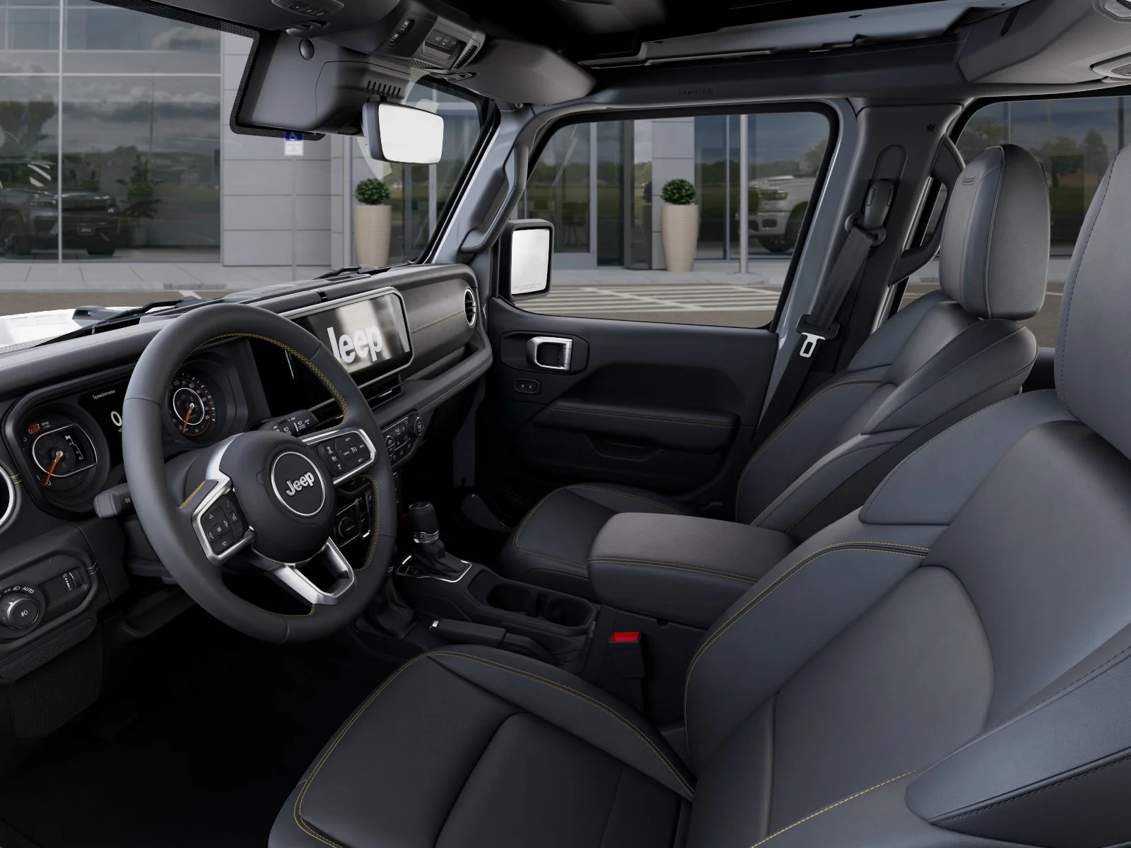 New 2026 Bright White Clear-Coat Exterior Paint Jeep Sahara image 48
