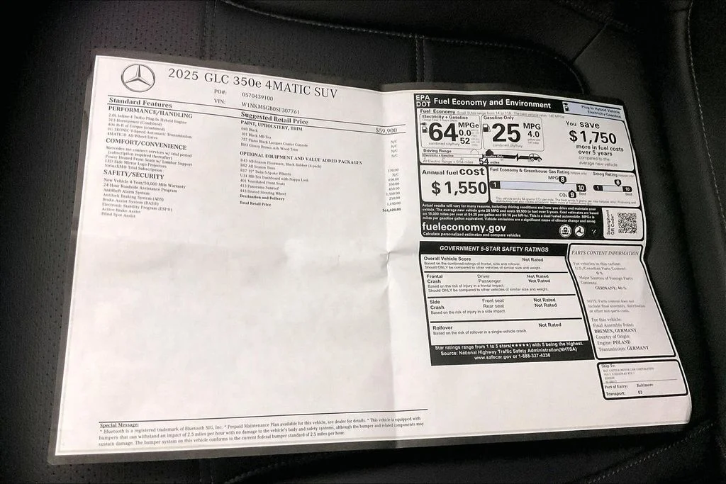 Certified Used 2025 Black Mercedes-Benz GLC 350e image 22