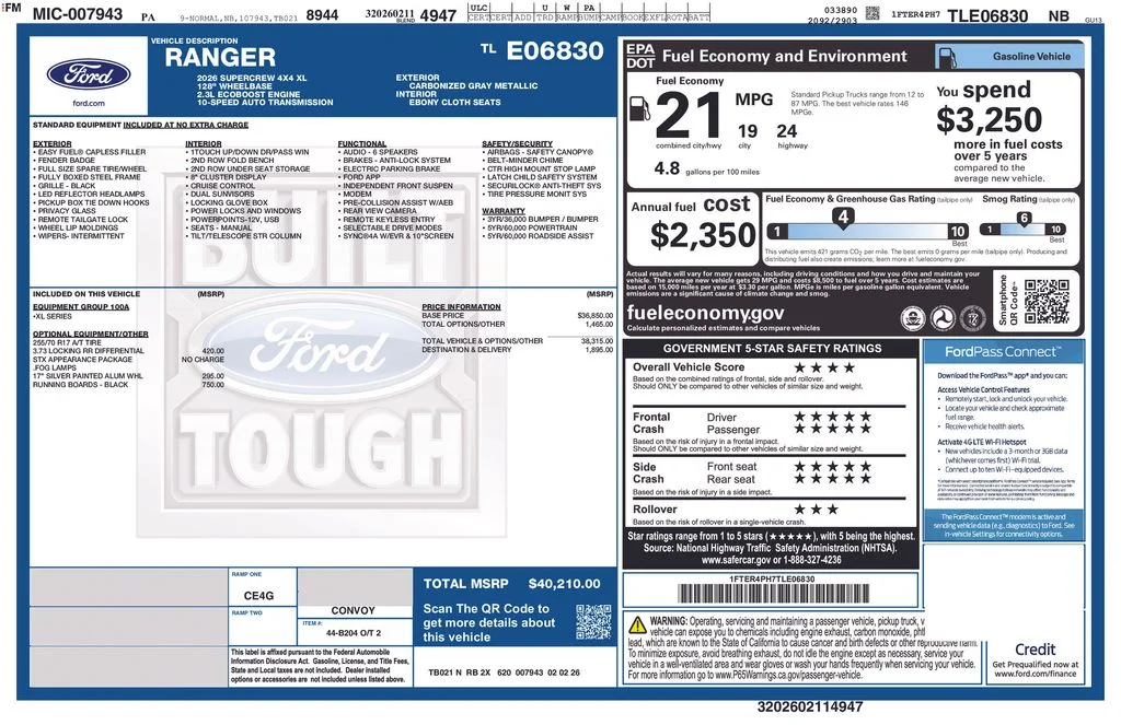 New 2026 Gray Ford XL image 23