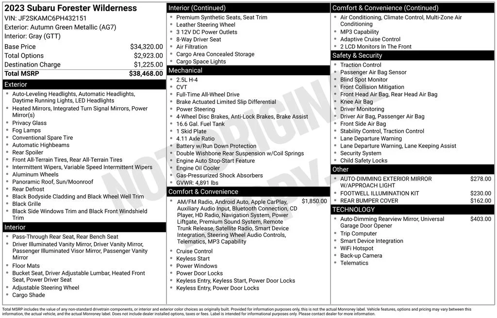 Used 2023 Brown Subaru Wilderness image 6
