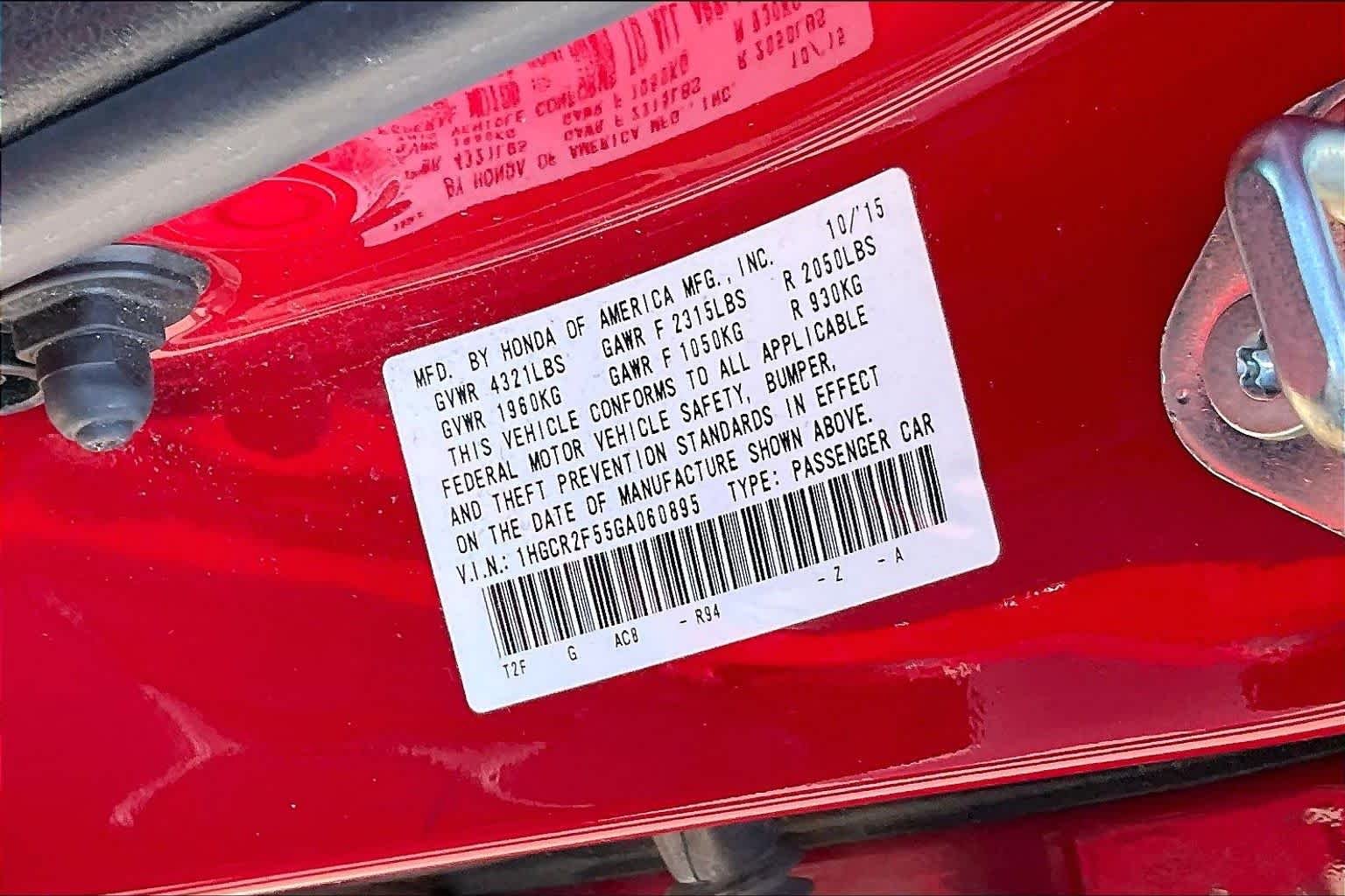 Used 2016 Basque Red Pearl II Honda Sport image 34