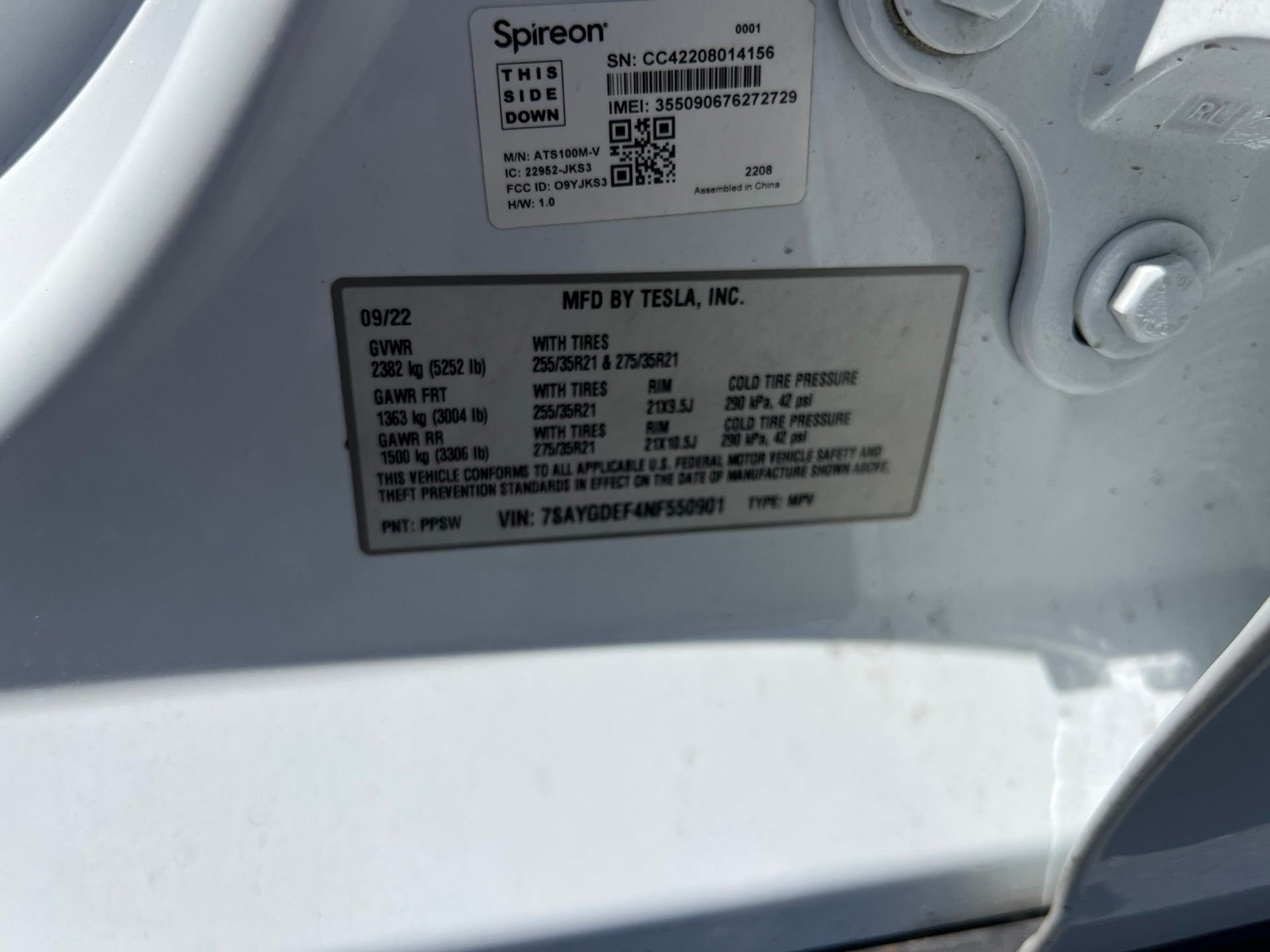 Used 2022 White Tesla Performance image 33