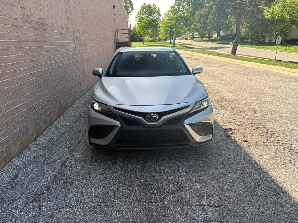 Used 2024 Celestial Silver Metallic Toyota SE image 2