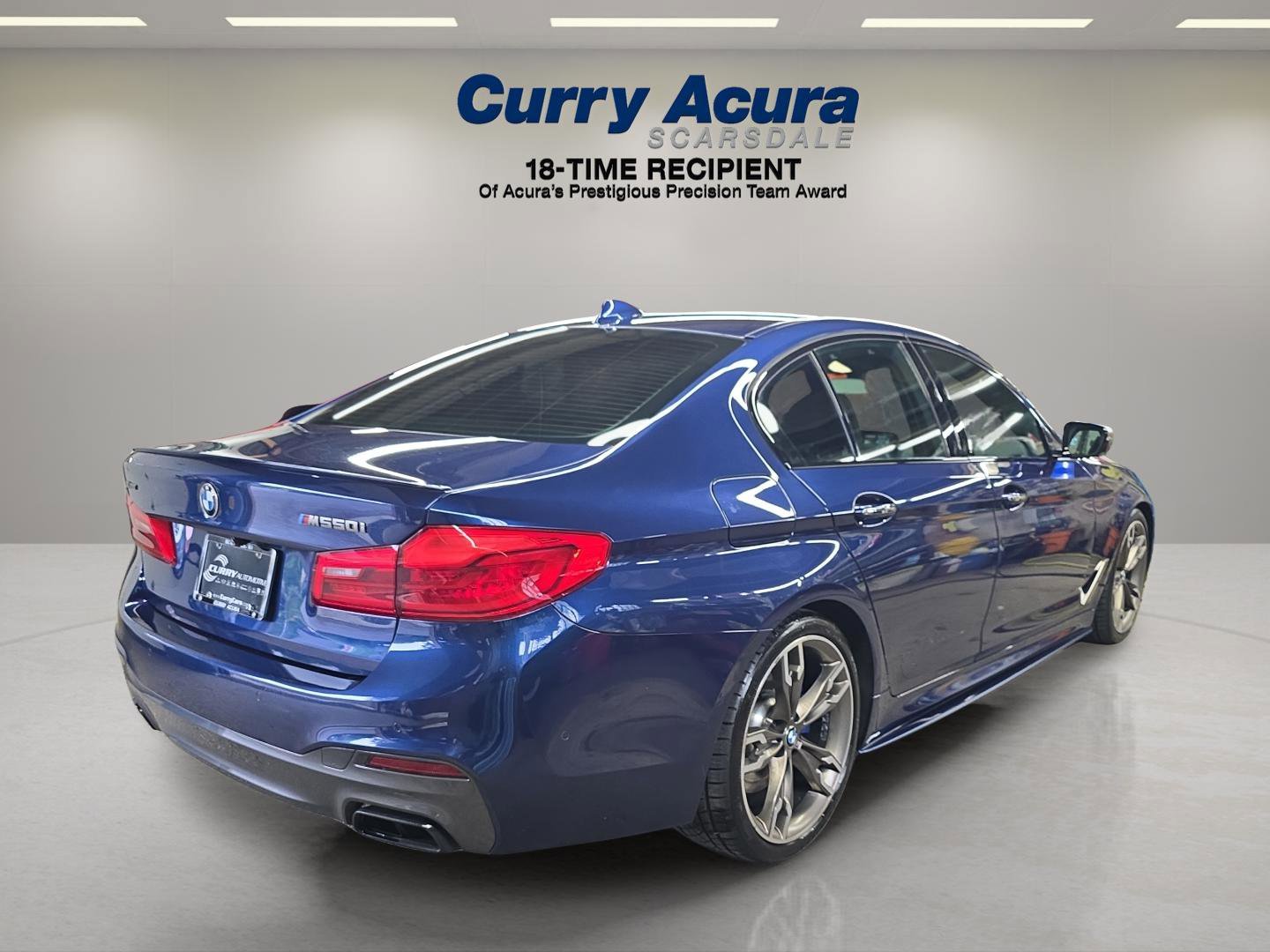 Used 2018 Blue BMW M550i xDrive image 5