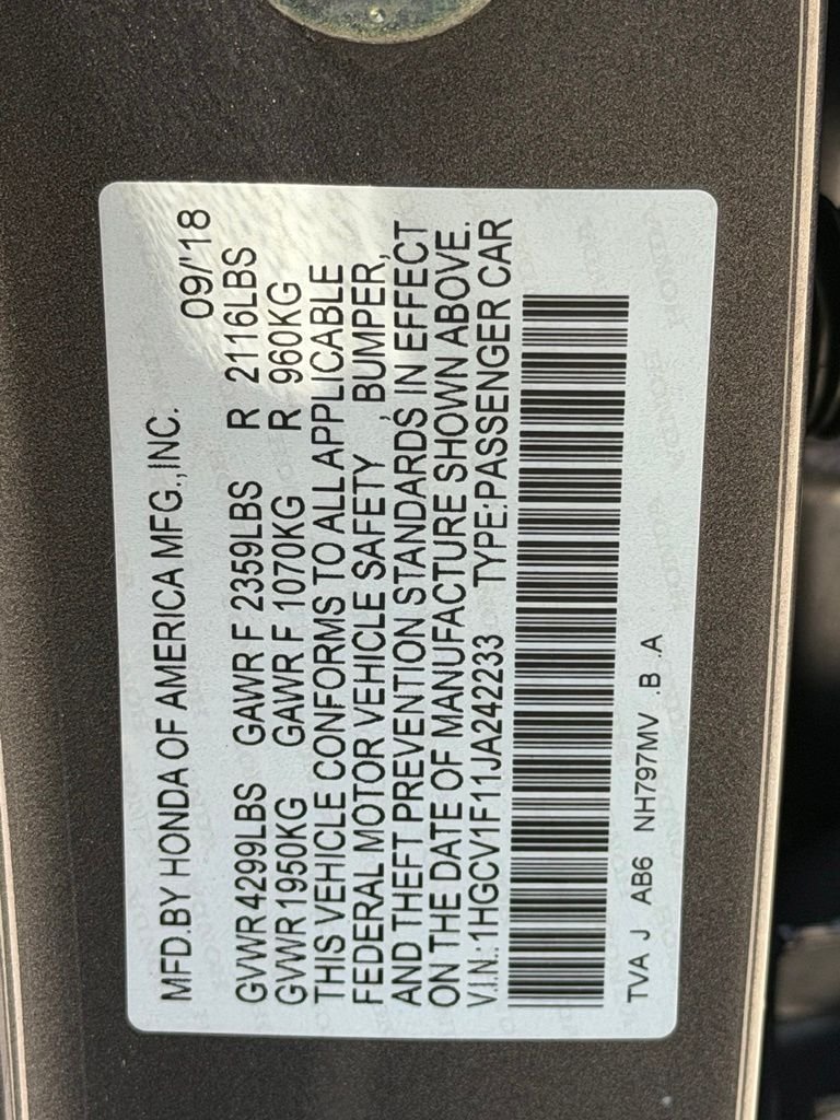 Used 2018 Gray Honda LX image 22
