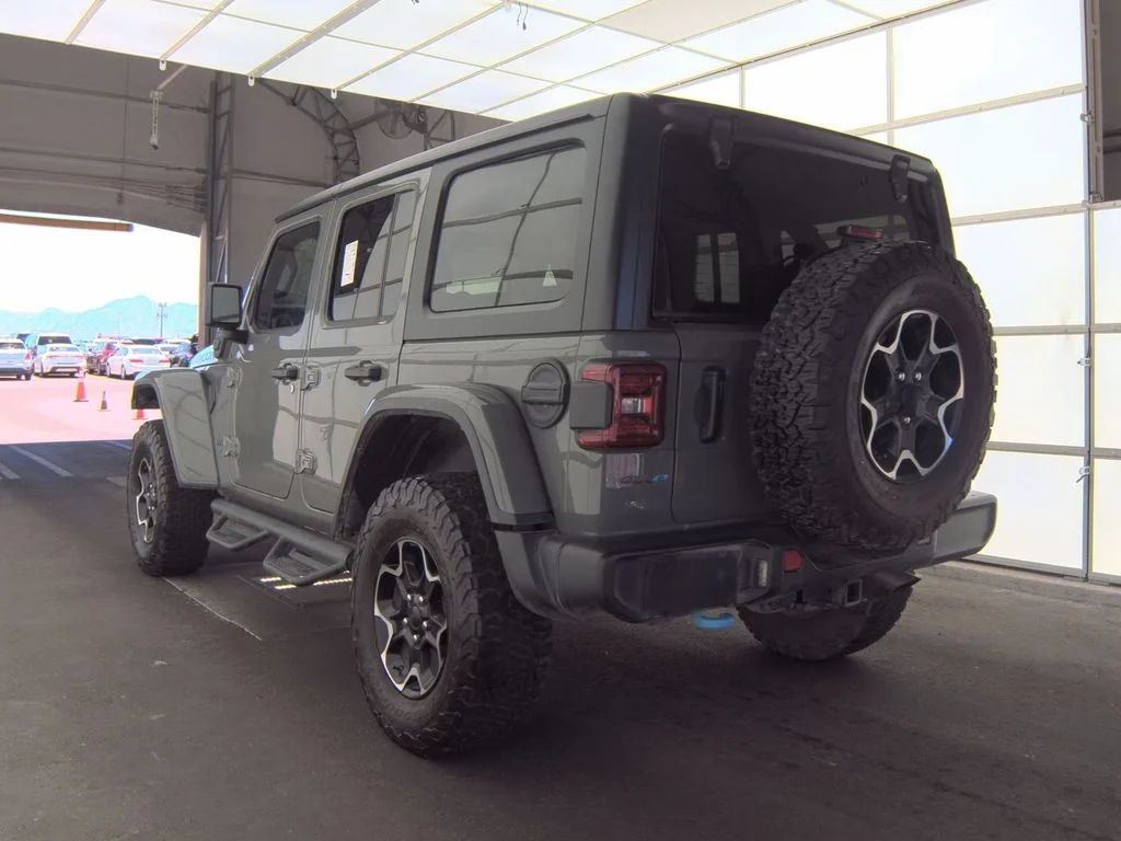 Used 2021 Gray Jeep Unlimited Rubicon 4xe image 4