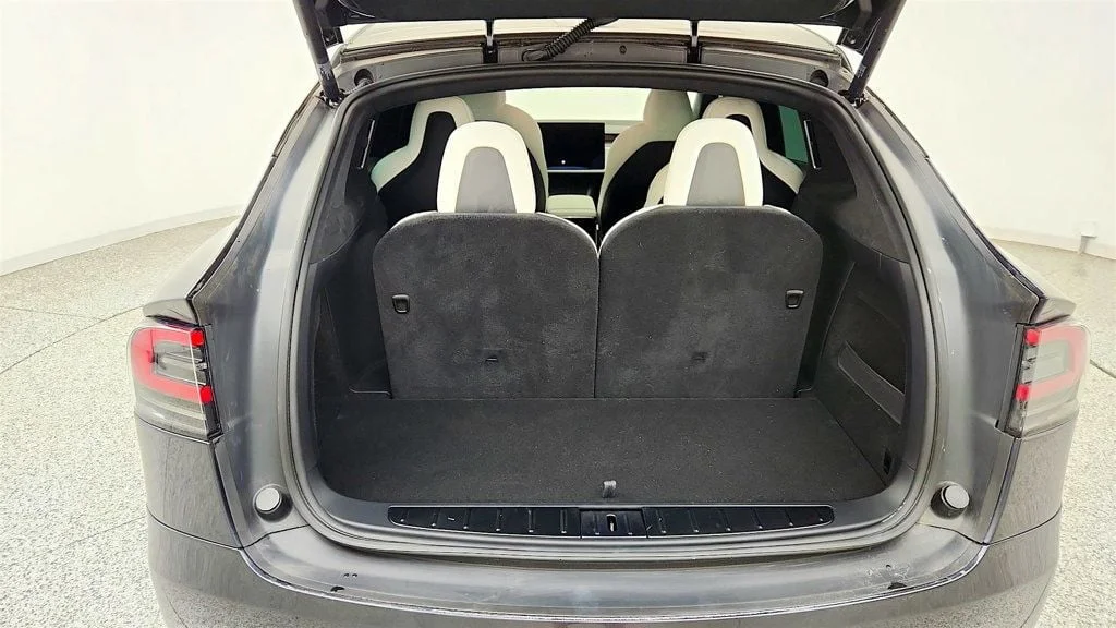 Used 2024 Stealth Grey Tesla Plaid AWD w/ White & Black Vegan Leather Interior image 27