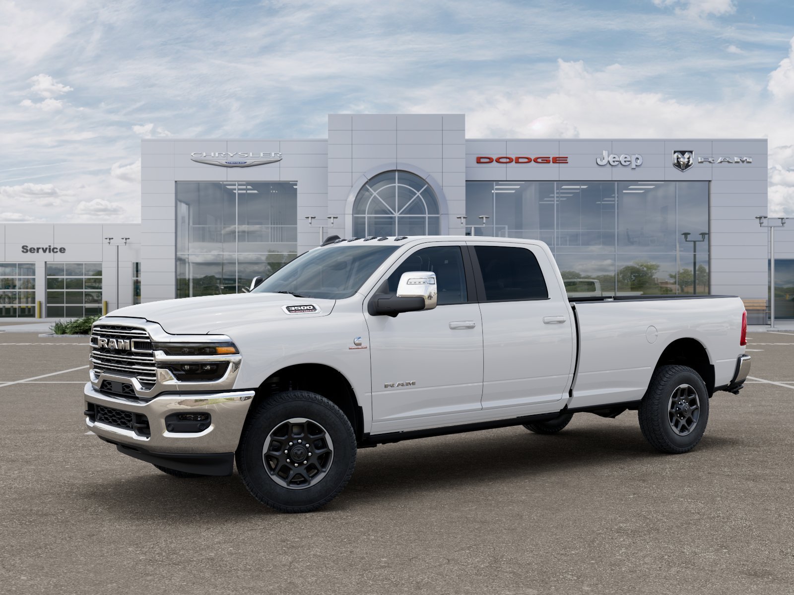 New 2026 Bright White Clear-Coat Exterior Paint RAM Laramie image 29