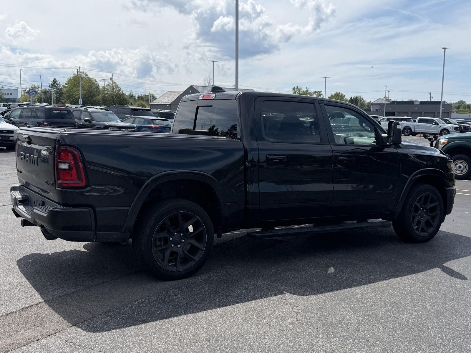 Used 2025 Diamond Black Crystal Pearlcoat Ram Laramie image 4