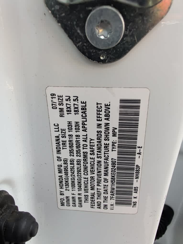 Used 2019 Platinum White Pearl Honda EX image 4