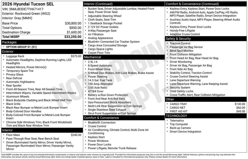 2026 Hyundai Tucson SEL - Photo 8