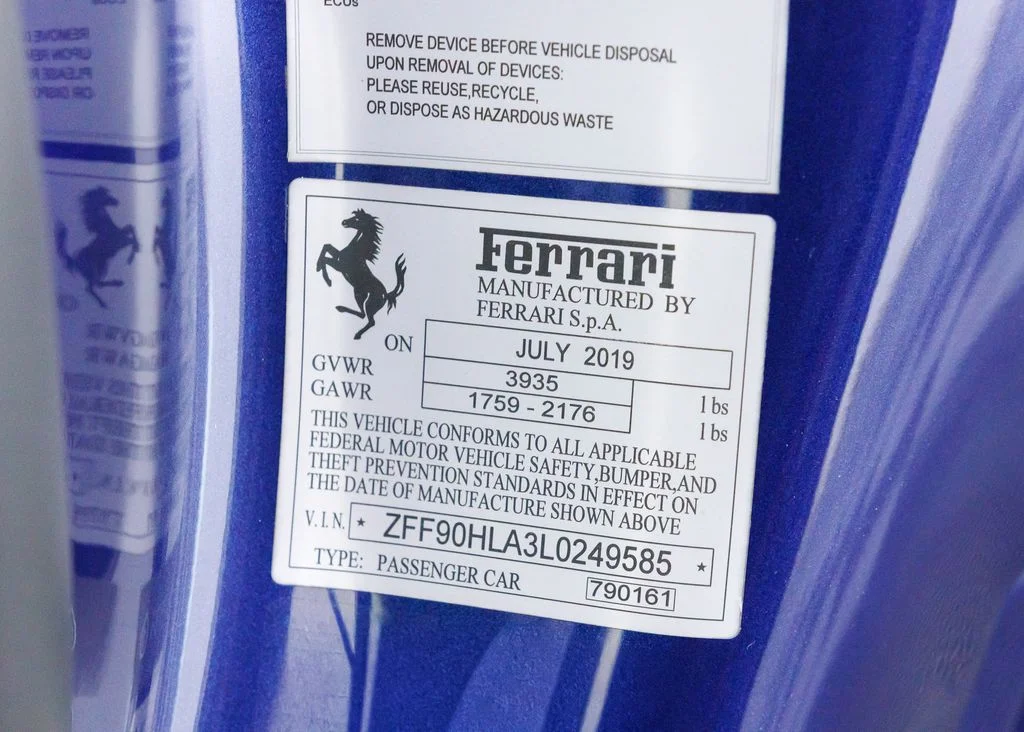 Certified Used 2020 Blu Tour De France Ferrari Base image 48