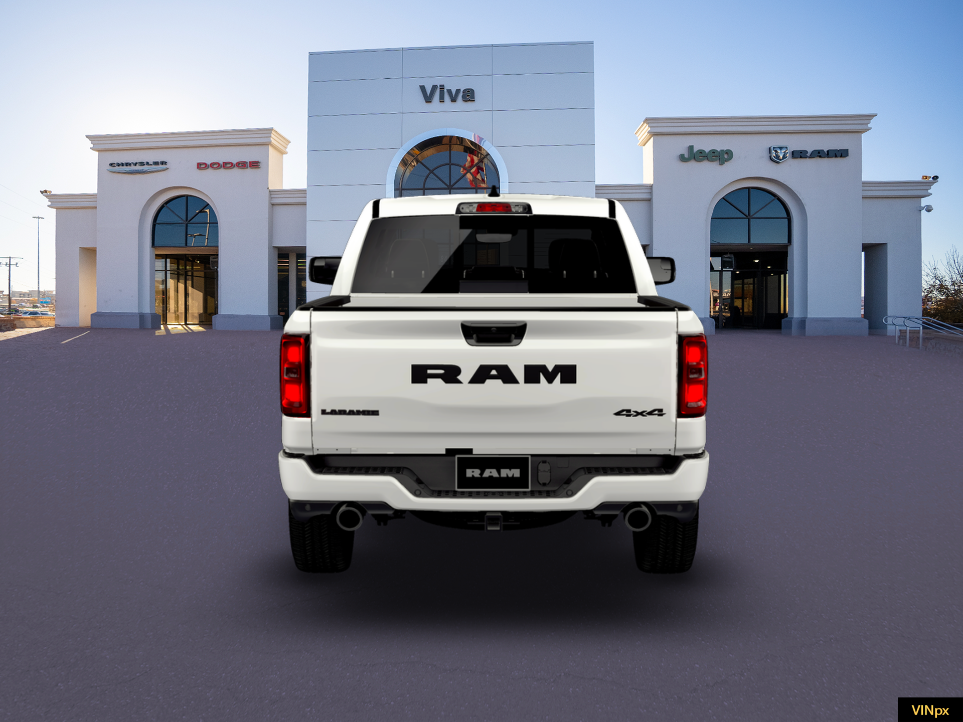 New 2026 Bright White Clear-Coat Exterior Paint RAM Laramie image 18
