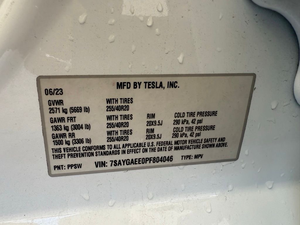 Used 2023 Pearl White Multi-Coat Tesla Long Range image 32