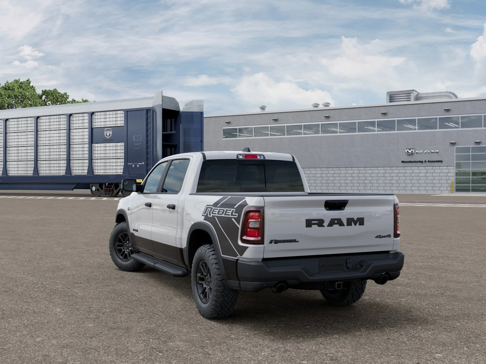 New 2026 Bright White Clear-Coat Exterior Paint RAM REBEL image 3