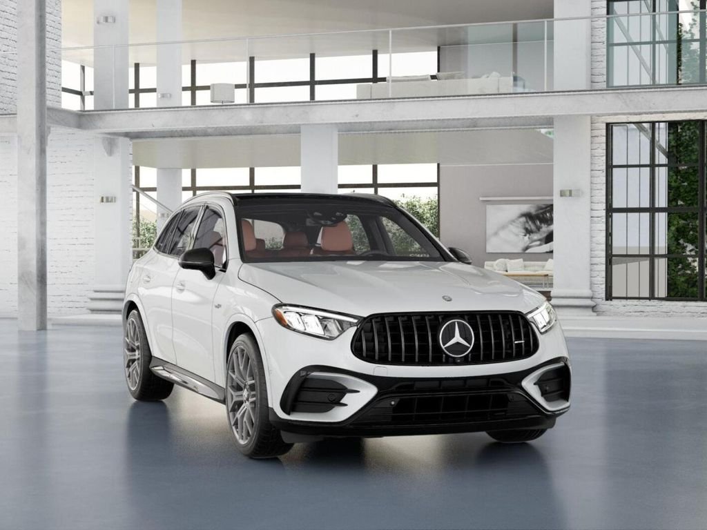 New 2025 MANUFAKTUR Moonlight White Metallic Mercedes-AMG AMG® GLC 63 S E Performance 4MATIC SUV image 9