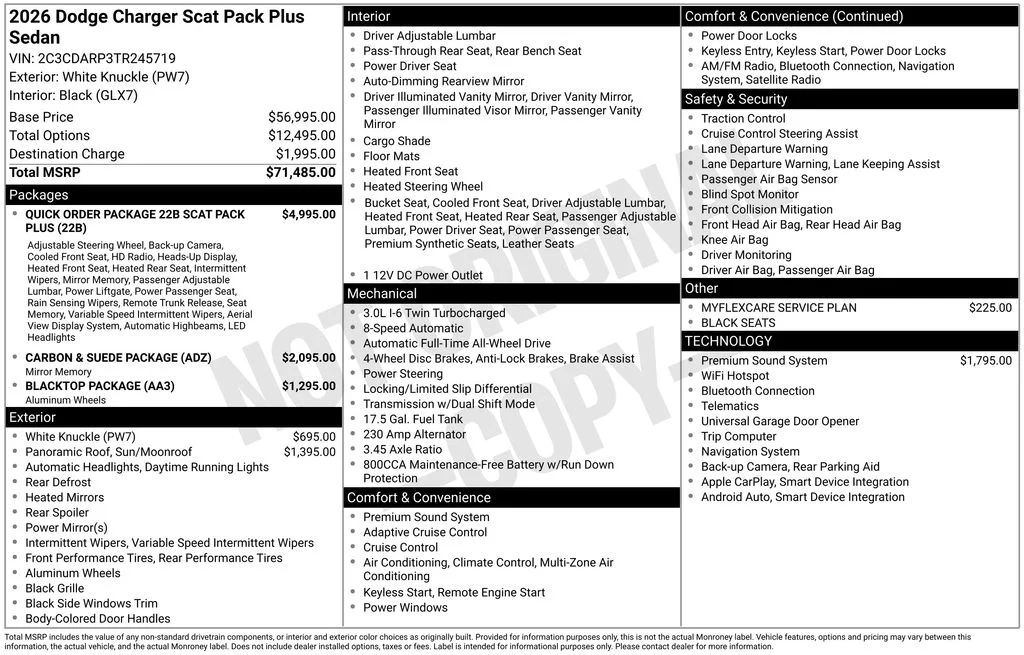New 2026 White Knuckle Dodge Scat Pack Plus image 5