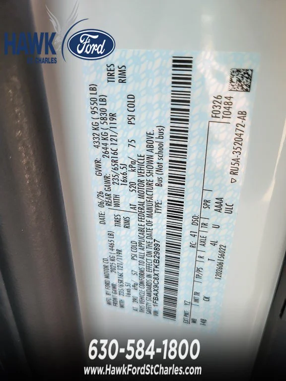 New 2026 Oxford White Ford Passenger Van XLT image 18