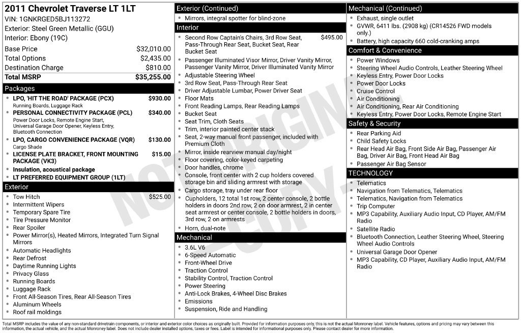 Used 2011 Gray Chevrolet LT image 2