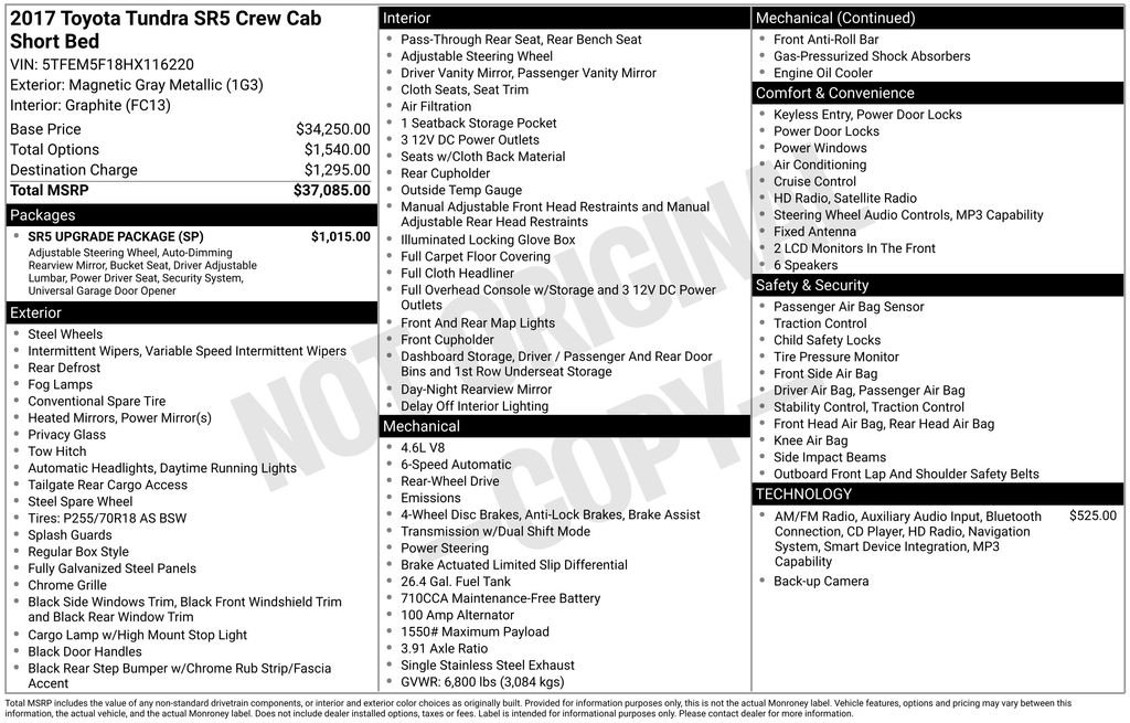 Used 2017 Gray Toyota SR5 image 8