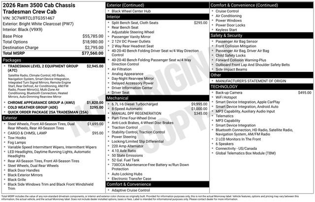 New 2026 Bright White Clearcoat RAM Tradesman image 7