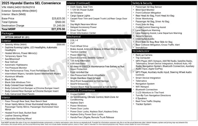 Used 2025 White Hyundai SEL Convenience image 35