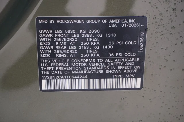 New 2026 Avocado Green Pearl Volkswagen 2.0T SEL image 38