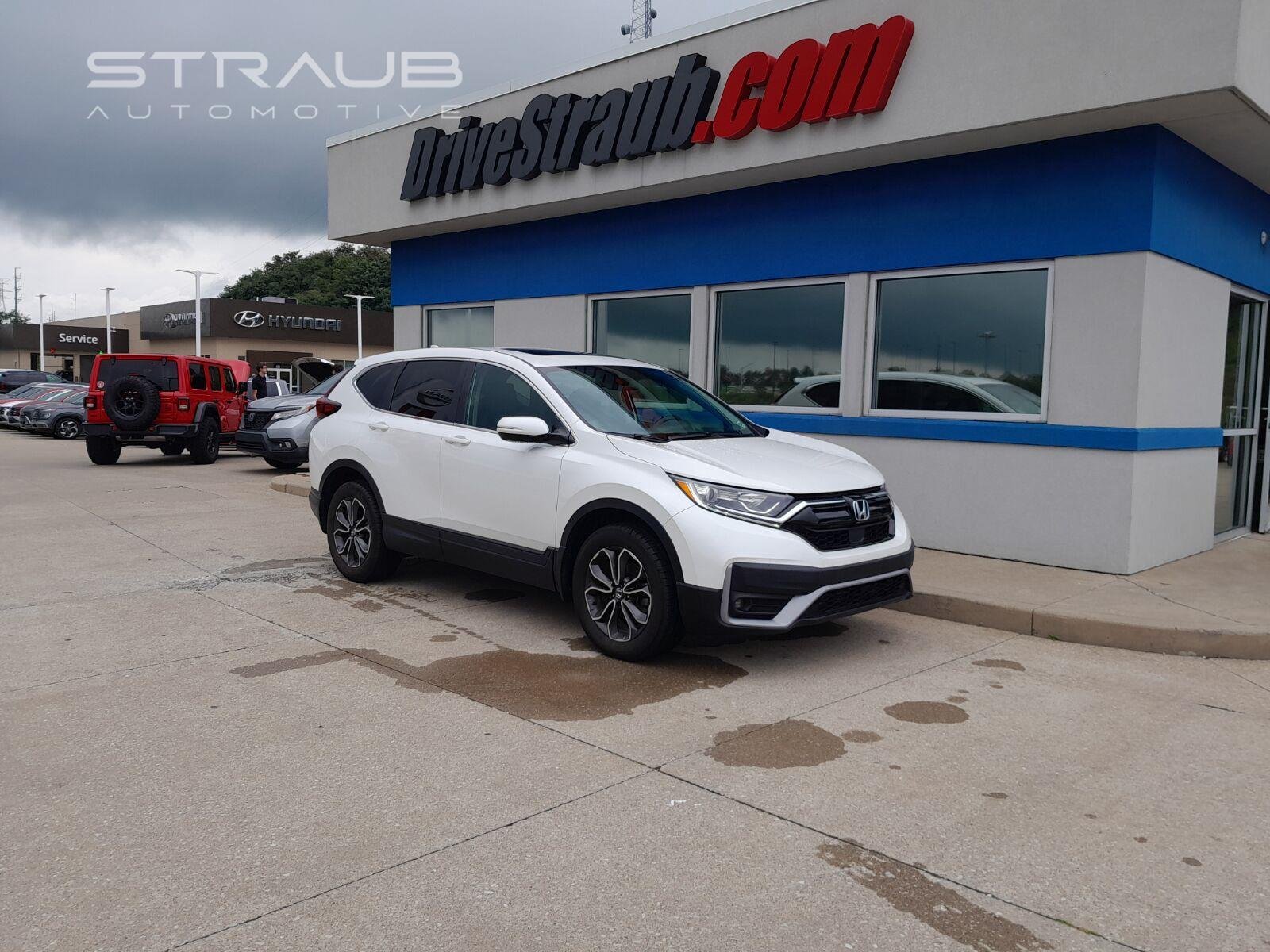 Used 2021 Platinum White Pearl Honda EX-L AWD image 2
