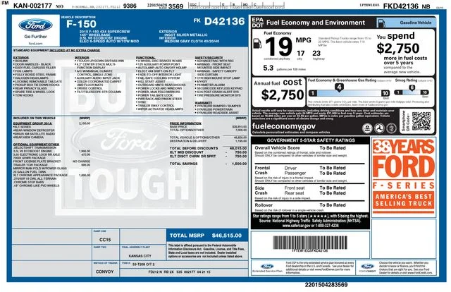 Used 2015 Silver Ford XLT image 28