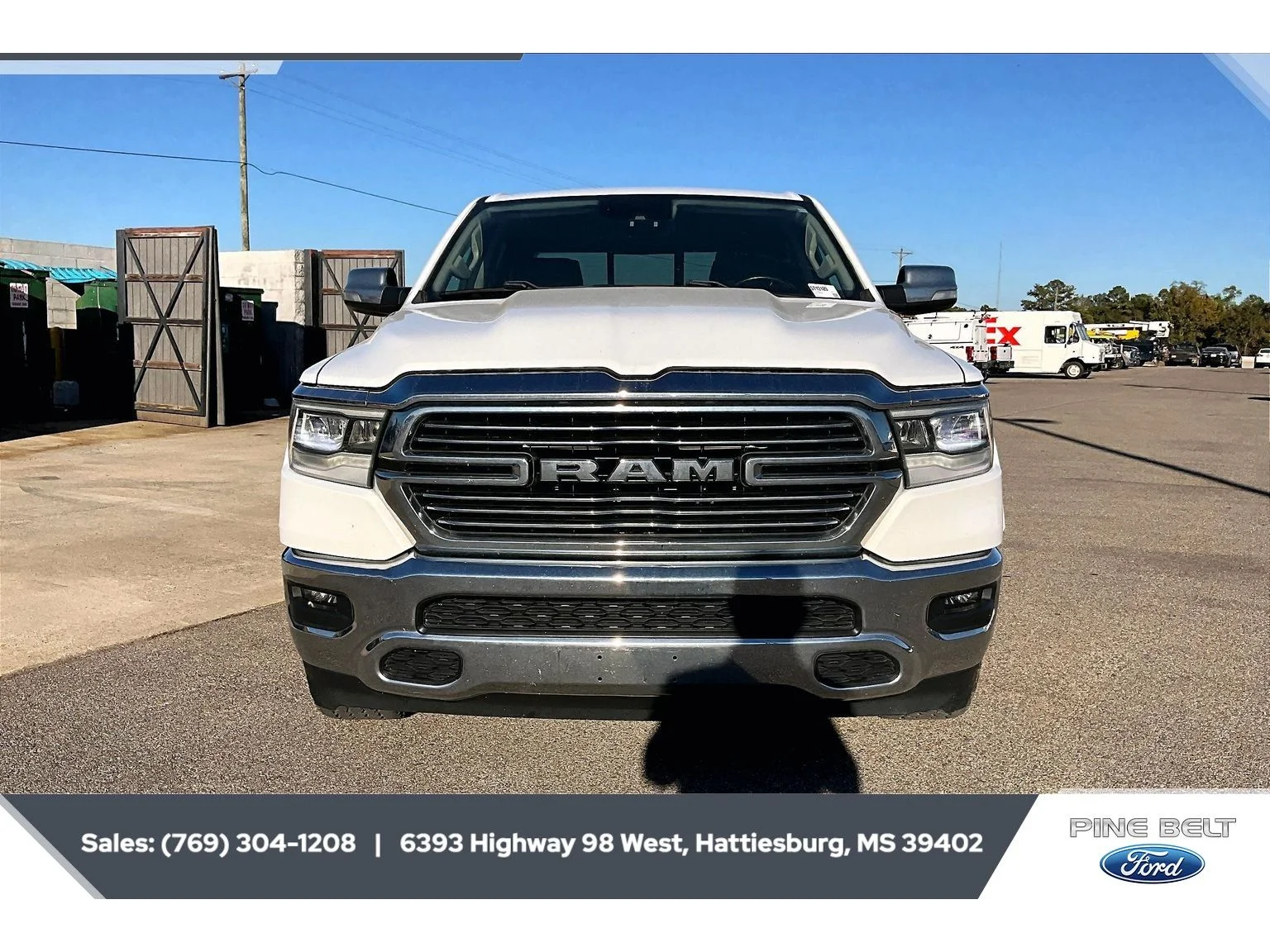 Used 2022 Bright White Clearcoat Ram Laramie image 5