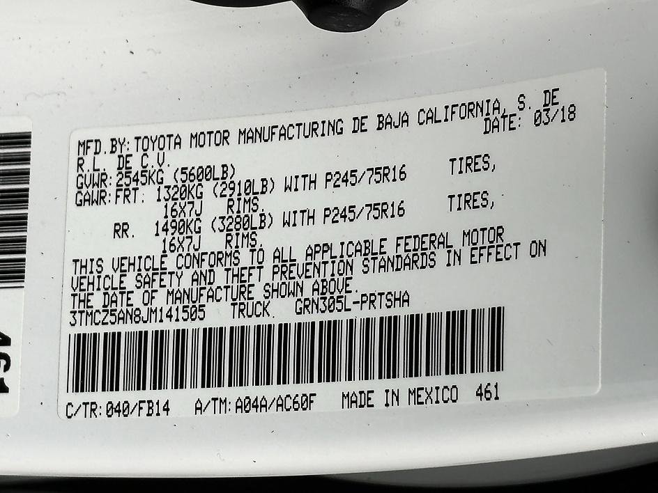 Used 2018 Super White Toyota SR image 22