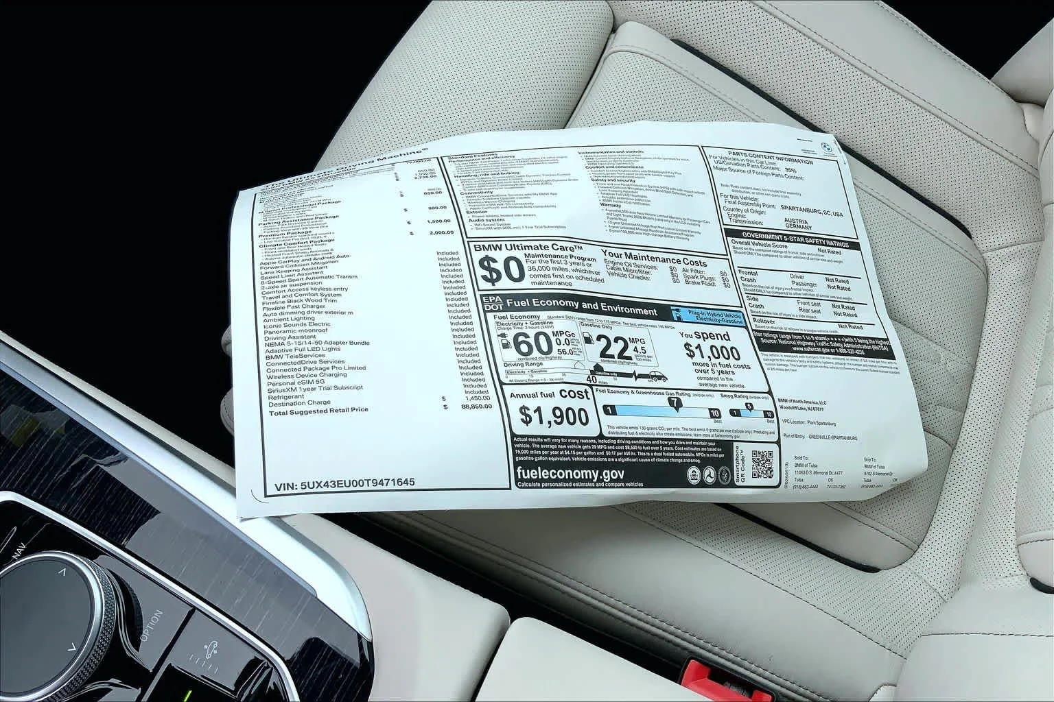 New 2026 Black Sapphire Metallic BMW xDrive50e image 20