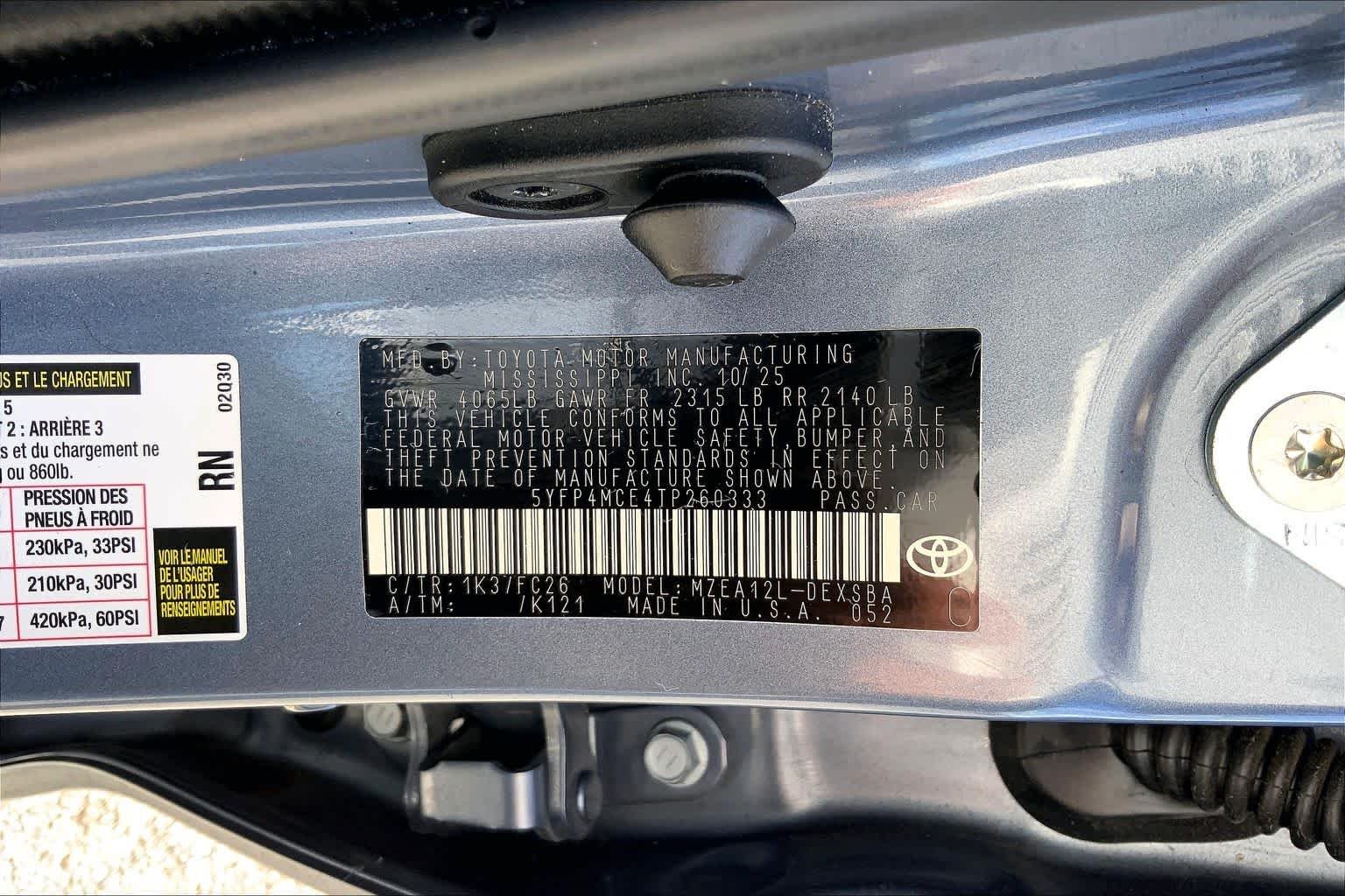 Used 2026 Celestite Toyota SE image 36
