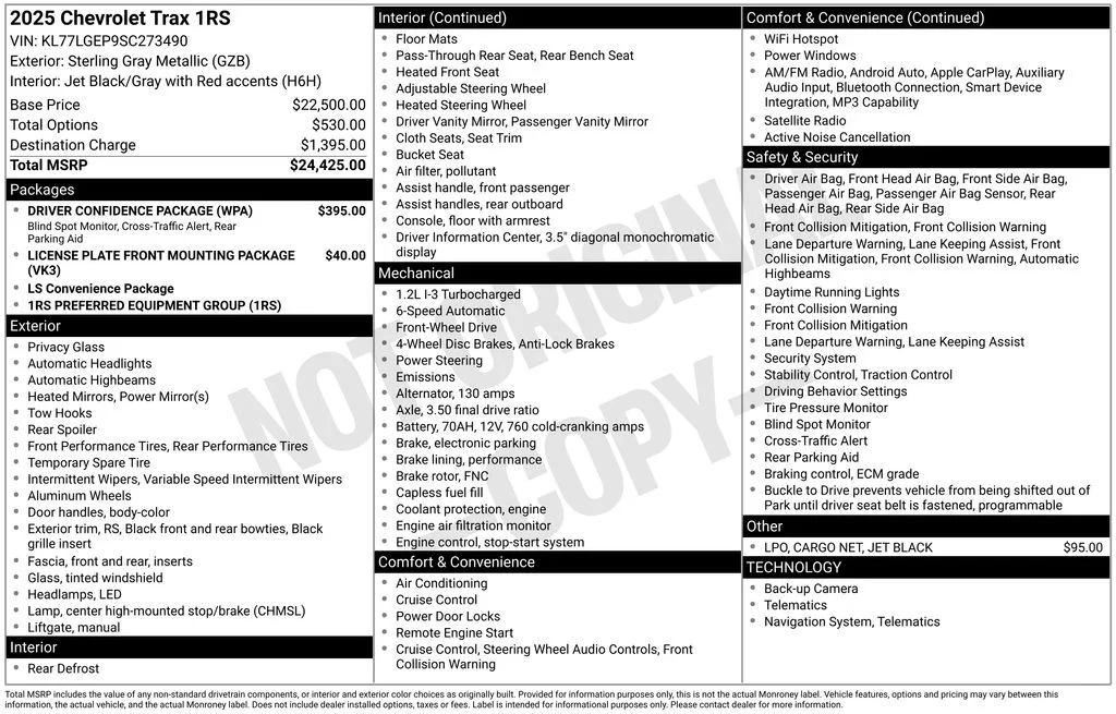 Used 2025 Sterling Gray Metallic Chevrolet 1RS image 38
