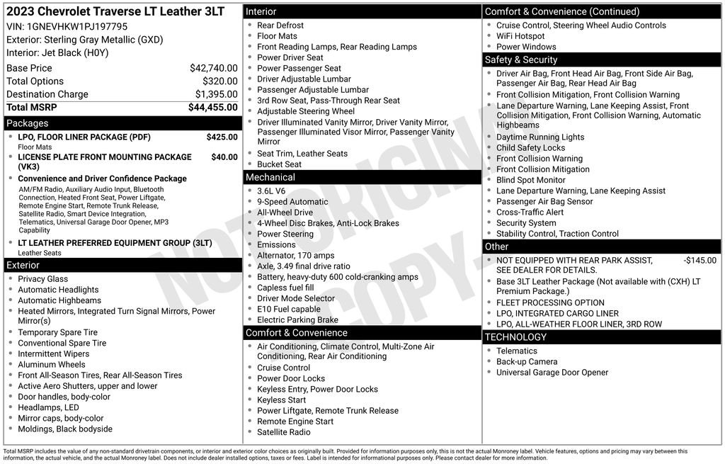 Used 2023 Sterling Gray Metallic Chevrolet LT Leather image 5