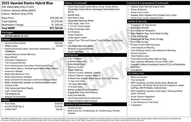 Used 2025 White Hyundai Blue image 28