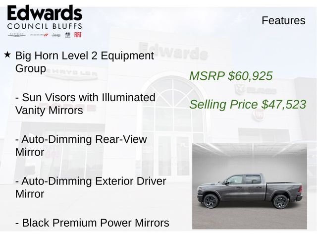 New 2026 Granite Crystal Metallic Clearcoat RAM Big Horn/Lone Star image 15
