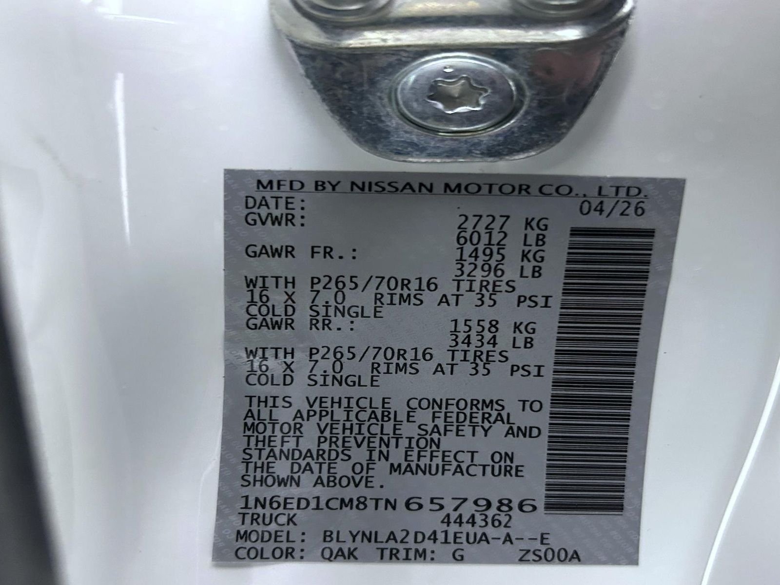 New 2026 Glacier White Nissan S image 25