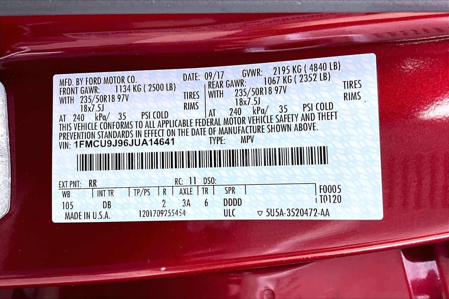 Used 2018 Ruby Red Metallic Tinted Clearcoat Ford Titanium image 37