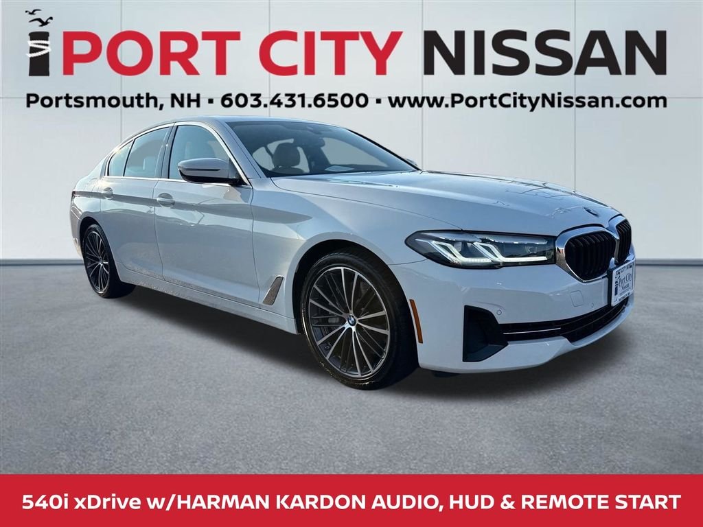 Used 2023 Alpine White BMW 540i xDrive w/premium pkg image 1