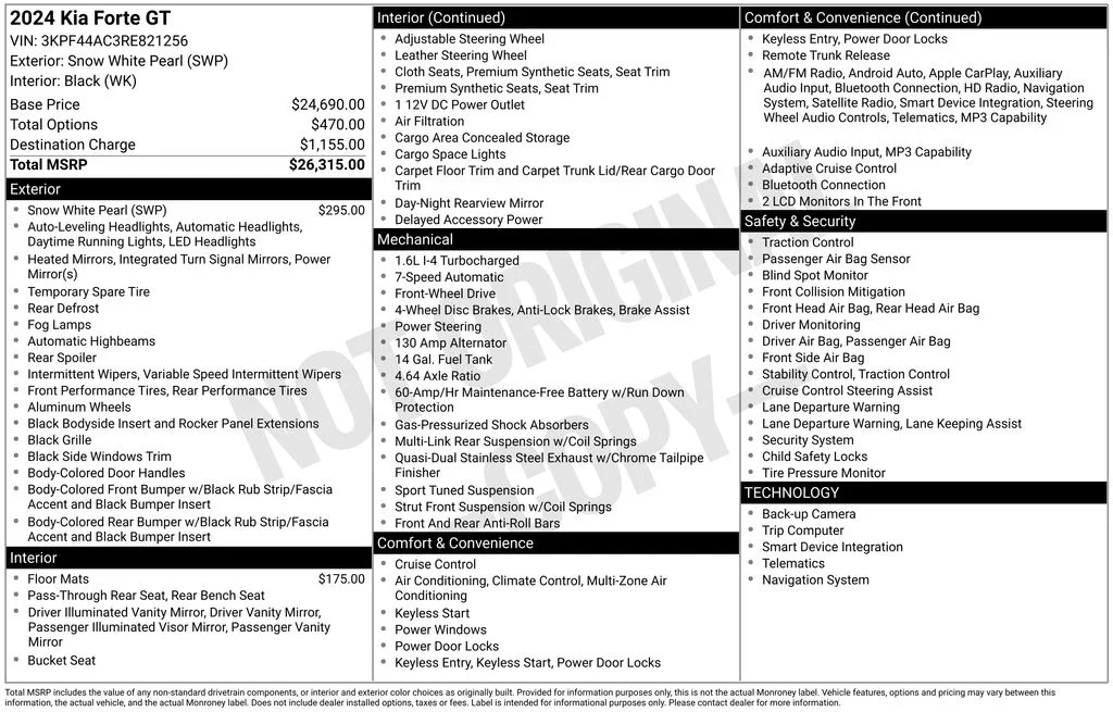 Used 2024 White Kia GT image 48