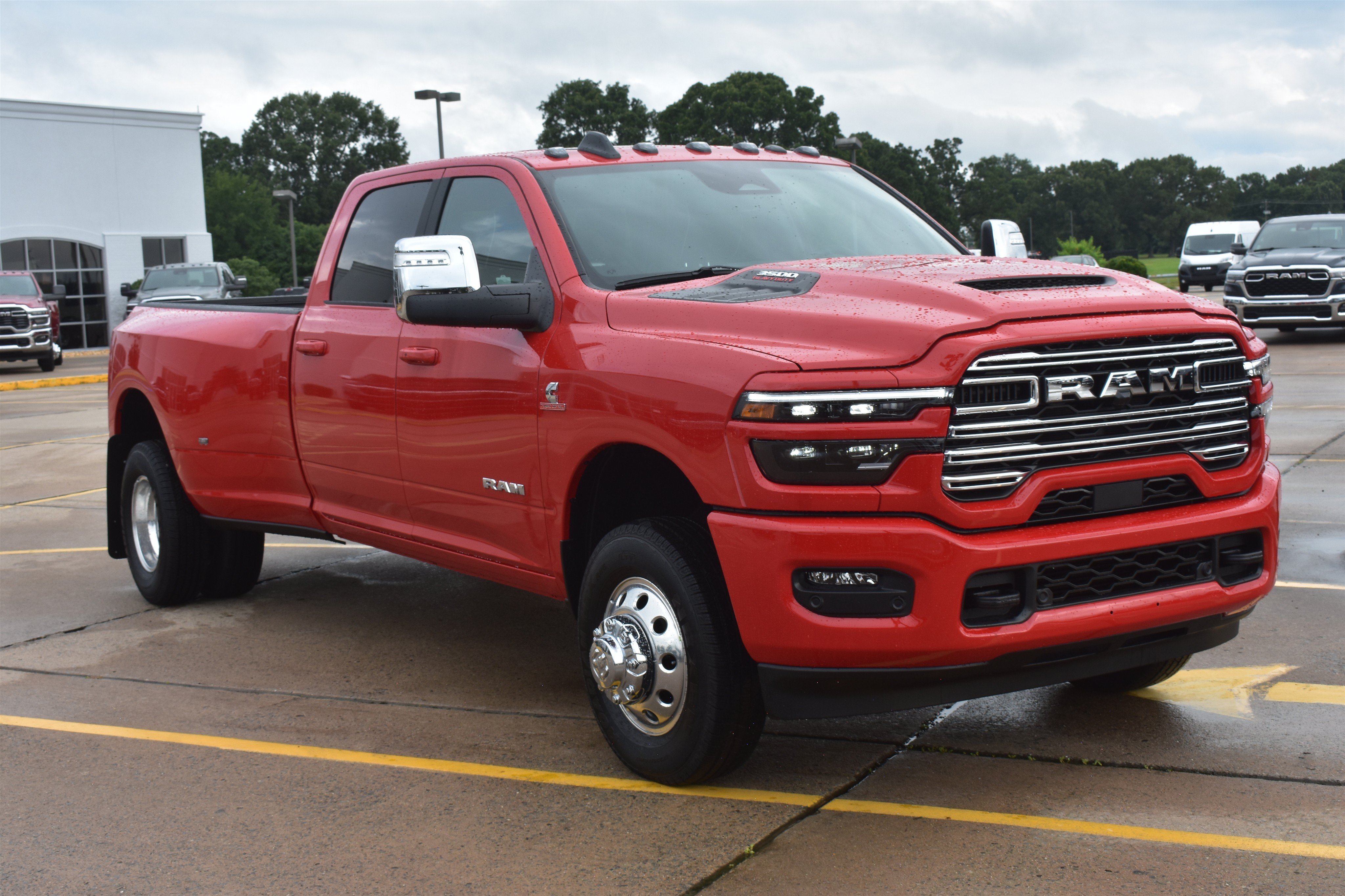 New 2026 Flame Red Clear-Coat Exterior Paint RAM Laramie image 3