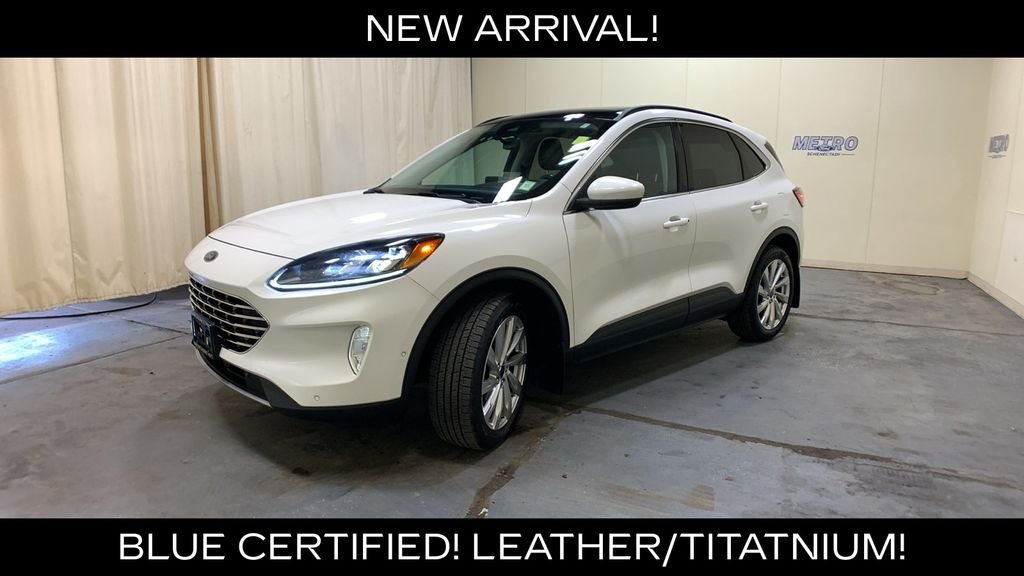 Certified Used 2022 White Metallic Ford Titanium image 47
