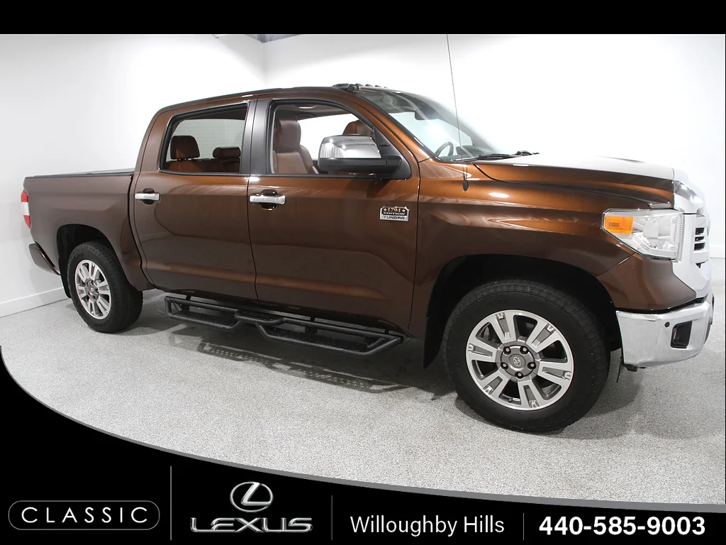 Used 2017 Sunset Bronze Mica Toyota 1794 Edition CrewMax 4x4 image 1