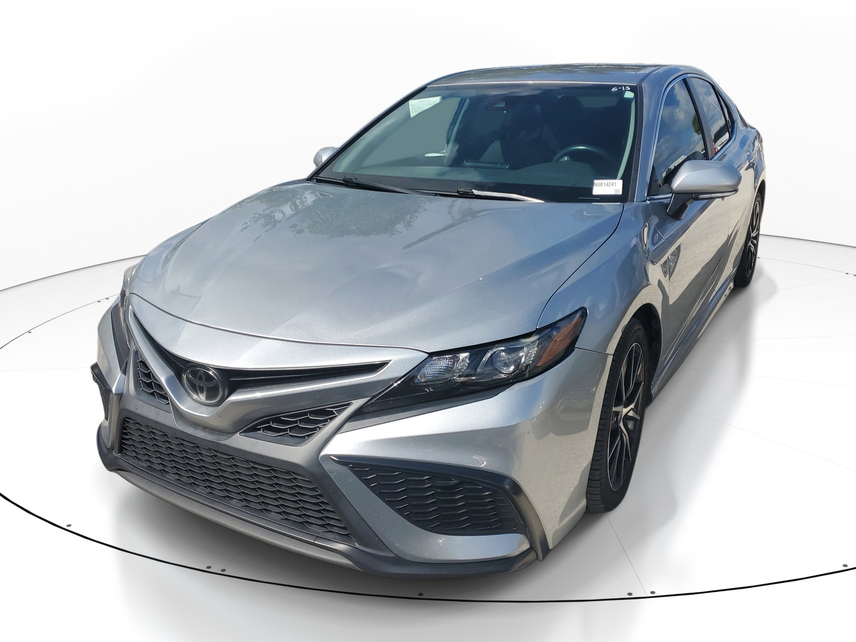 Used 2022 Celestial Silver Metallic Toyota SE image 1