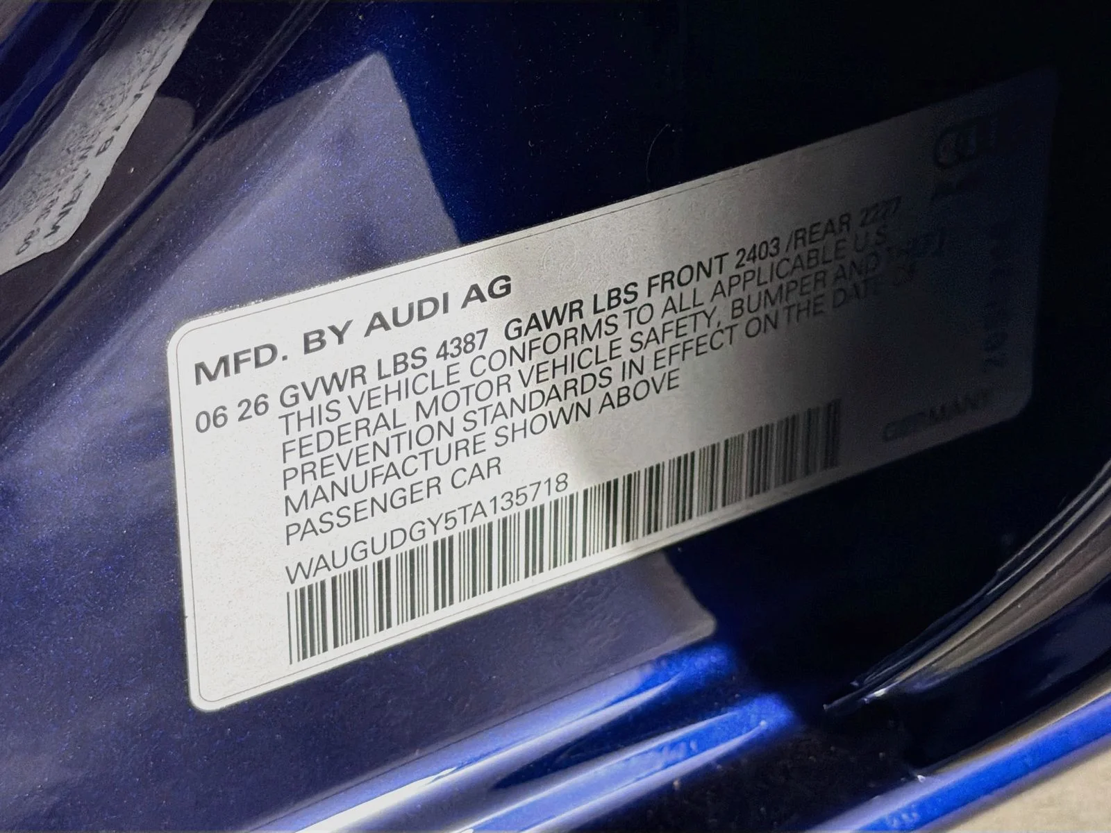 New 2026 Blue Audi  image 33