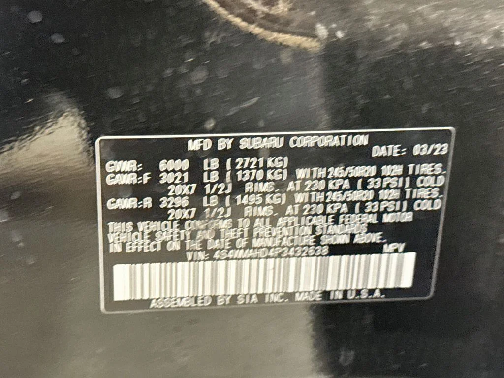 Certified Used 2023 Black Subaru Onyx Edition image 44