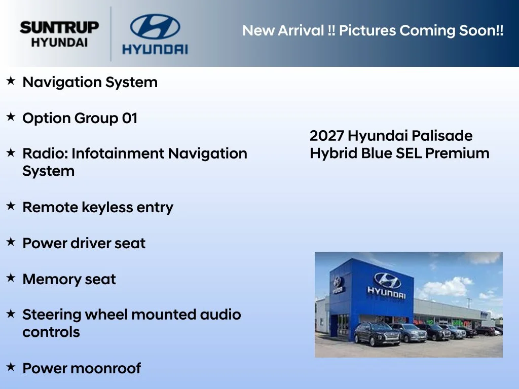 New 2027 Abyss Black Pearl Hyundai Blue SEL Premium image 3