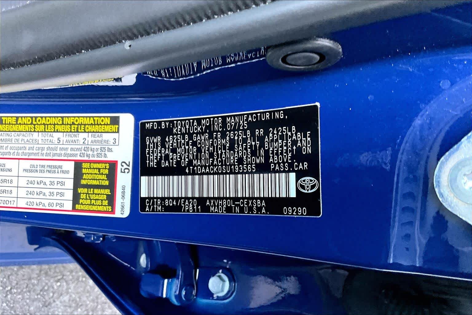 Used 2025 Reservoir Blue Toyota SE image 34